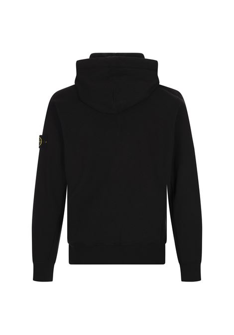 Felpa con Cappuccio Nera In Pile Di Cotone Malfilé Con Effetto OLD STONE ISLAND | K1S156100037-S0060V0029